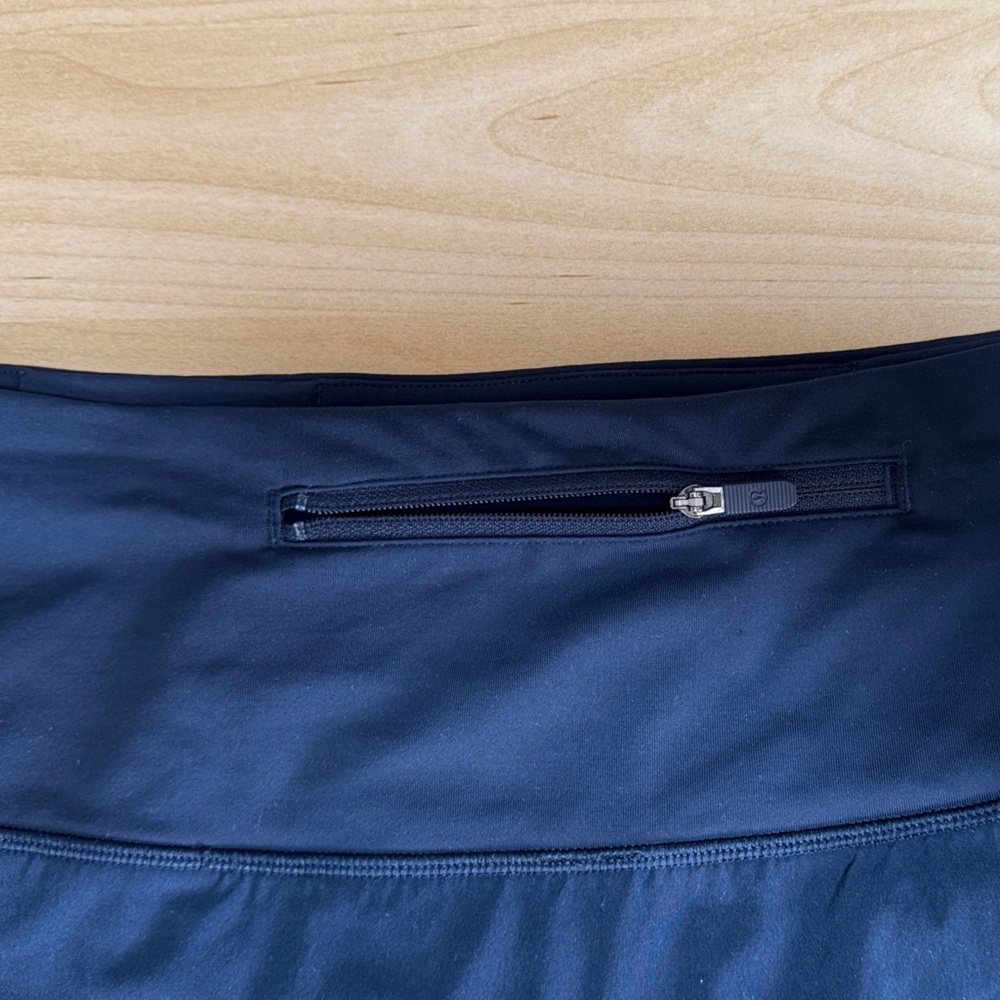 EUC Lululemon Navy Speed Up High-Rise Lined Short 2.5" - Picture 6 of 8
